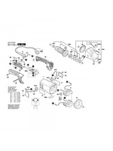 Vue éclatée Bosch GWS20-230JH 3601H50M00 #01