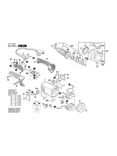 Vue éclatée Bosch GWS20-230JH 3601H50M01 #01