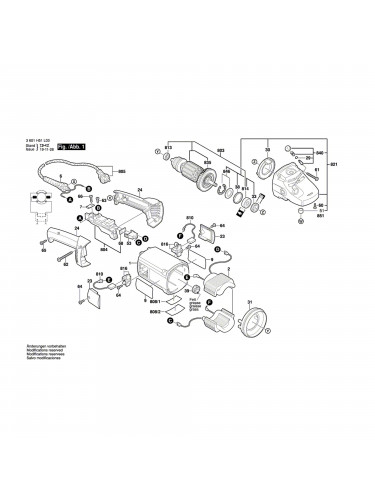 Vue éclatée Bosch GWS21-180H 3601H51L03 #01