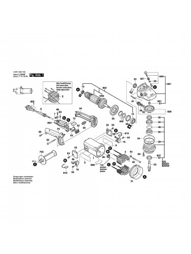 Vue éclatée Bosch GWS21U 0601353103 #01