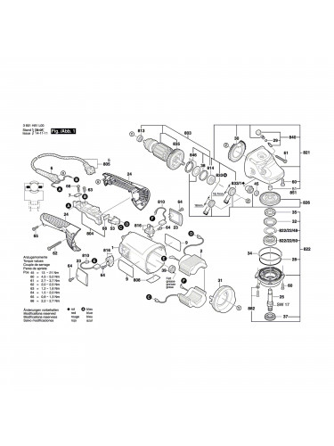 Vue éclatée Bosch GWS22-230H 3601H82190 #01