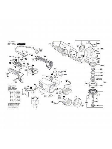 Vue éclatée Bosch GWS24-180JH 3601H83M00 #01