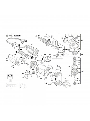 Vue éclatée Bosch GWS24-230BV 0601854B03 #01