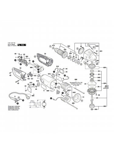 Vue éclatée Bosch GWS24-230JBX 3601H64T00 #01