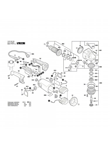 Vue éclatée Bosch GWS2400-23JH 0601854522 #01