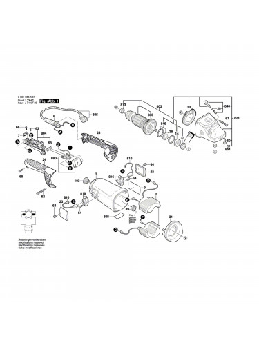 Vue éclatée Bosch GWS26-180JH 3601H55M01 #01