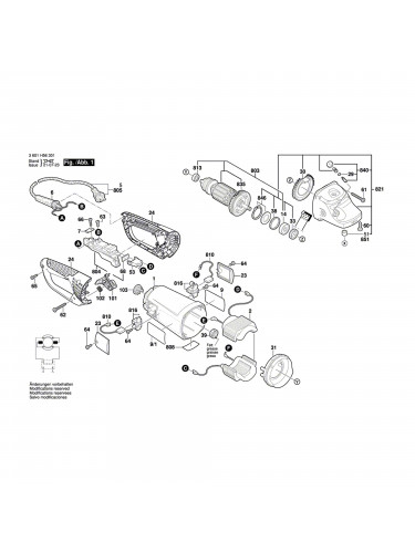 Vue éclatée Bosch GWS26-230B 3601H56301 #01