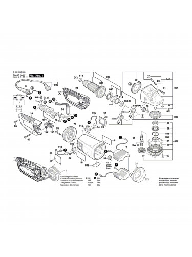 Vue éclatée Bosch GWS26-230JBV 3601H56500 #01