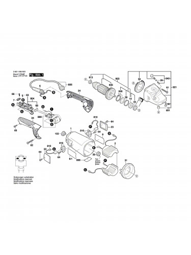 Vue éclatée Bosch GWS26-230JH 3601H56M01 #01