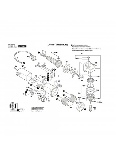 Vue éclatée Bosch GWS580 0601376003 #01
