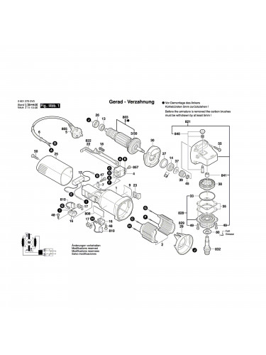 Vue éclatée Bosch GWS660 06013751V3 #01
