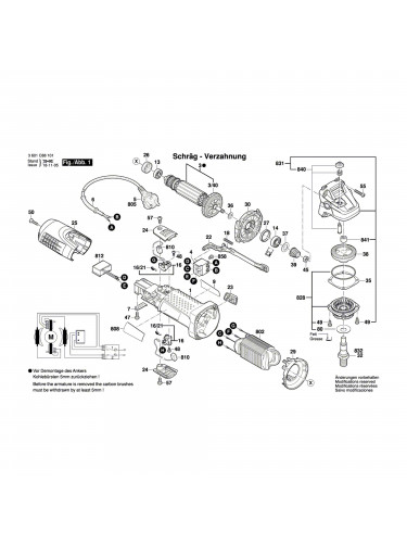 Vue éclatée Bosch GWS7-115 3601C88101 #01