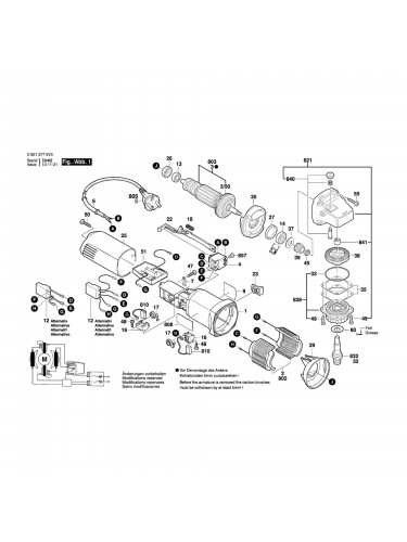 Vue éclatée Bosch GWS8-115C 06013775V1 #01