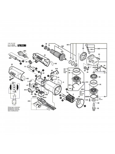 Vue éclatée Bosch GWS8-115Z 3601H31000 #01