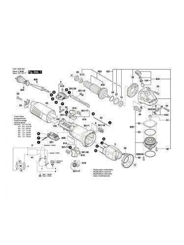 Vue éclatée Bosch GWS9-125 3601G9C000 #01