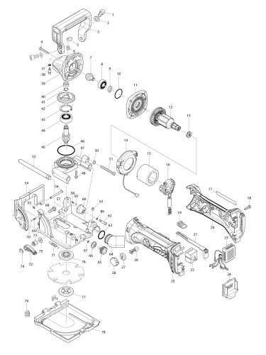 Vue éclatée Makita BPJ140#01