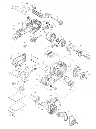 Vue éclatée Makita BS001G#01