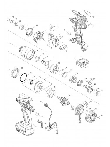 PIECES DETACHEES PERCEUSE VISSEUSE MAKITA BTD 146