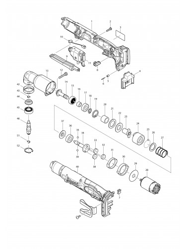 Vue éclatée Makita BTL063#01