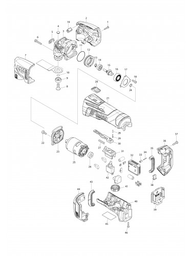 Vue éclatée Makita BTM40#01