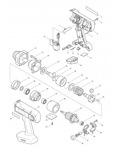 Vue éclatée Makita BTW200#01