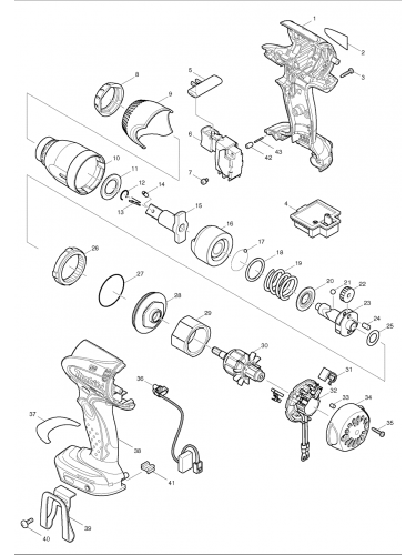 PIECES DETACHEES BOULONNEUSE A CHOC MAKITA BTW251RFJ