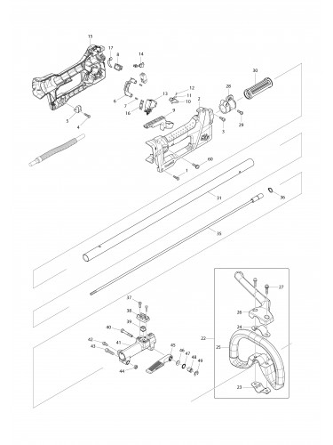 Vue éclatée Makita BUX361#01