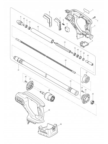 Vue éclatée Makita BVR850#01