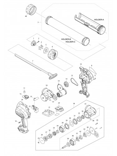 Vue éclatée Makita CG100D#01