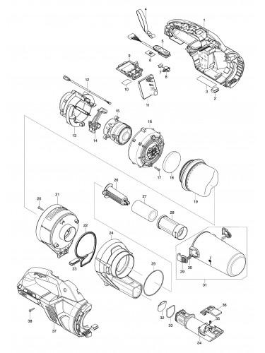 Vue éclatée Makita CL003G#01