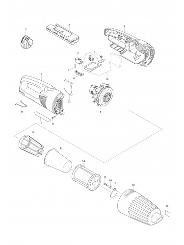 Vue éclatée Makita CL111D#01