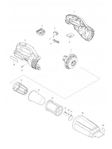 Vue éclatée Makita CL183D#01