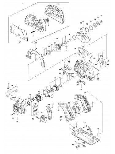 Vue éclatée Makita CS002G#01