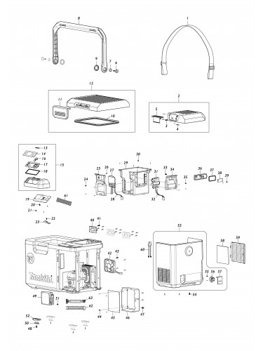 Vue éclatée Makita CW003G#01
