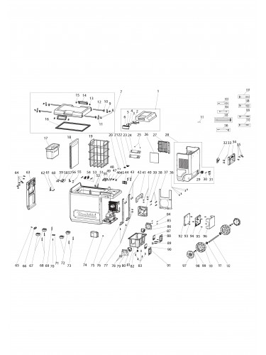 Vue éclatée Makita CW004G#01