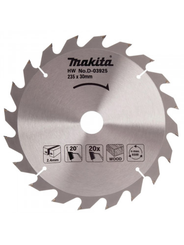 Lames carbure standard bois, pour scies circulaires Makita