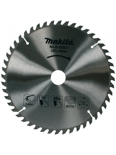 Lames carbure standard bois, pour scies circulaires Makita