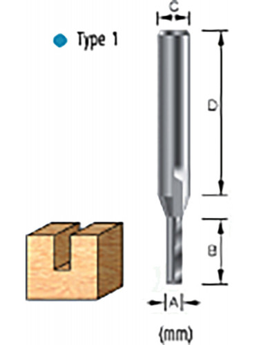 Fraise droite, 12 mm Makita