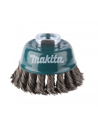 Brosse boisseau à fils acier torsadés Makita