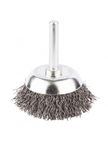 Brosse boisseau à fils acier ondulés pour perceuses Makita