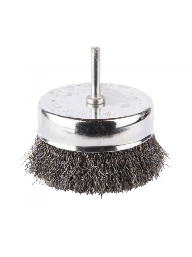 Brosse boisseau à fils acier ondulés pour perceuses Makita