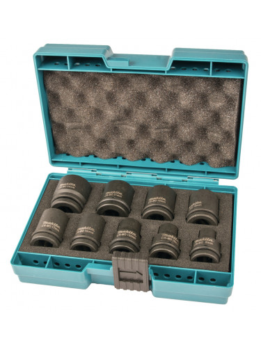 Coffrets 9 douilles pour boulonneuses a choc 1/2'' Makita