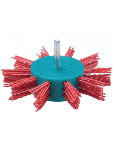 Brosses éventails à fils nylon de finition pour perceuses Makita