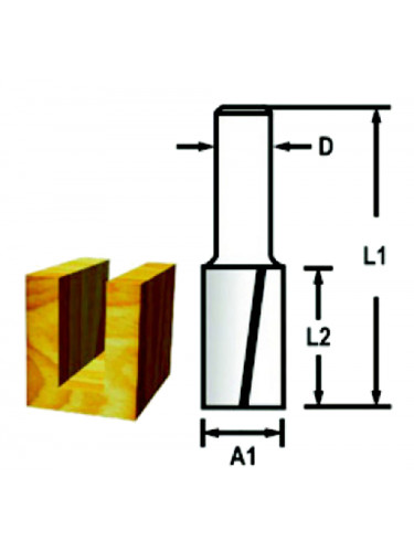 Foret droit 2 flûte 12 x 32 x 12 mm Makita