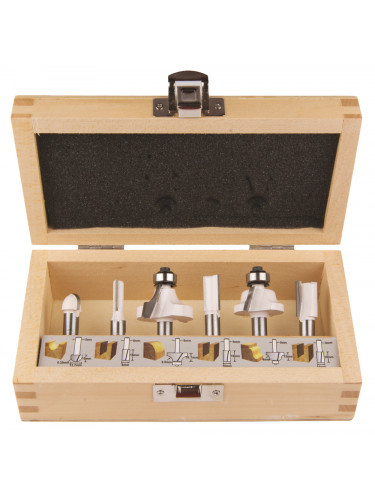 Coffret de 6 Fraises queue de 8 mm Makita