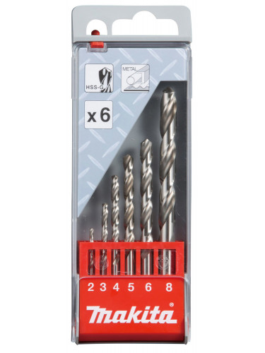 Coffrets de 6 Forets à métaux HSS-G Makita