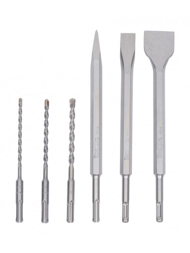 Coffret 3 Forets et 3 Outils Burinage SDS-Plus Makita