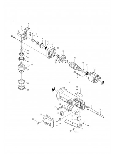 Vue éclatée Makita DA3000R#01