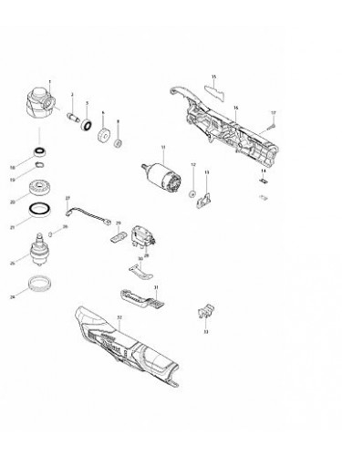 PIECES DETACHEES PERCEUSE VISSEUSE D'ANGLE MAKITA DA 330 D