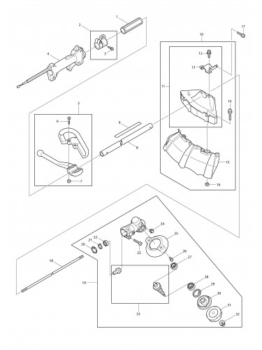 Vue éclatée Makita DBC260L#01